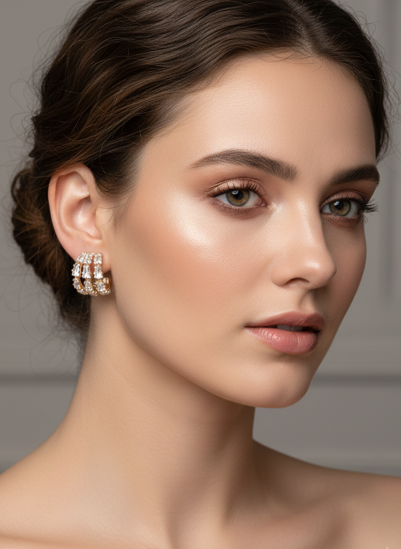 Triple-Band Glace Earrings