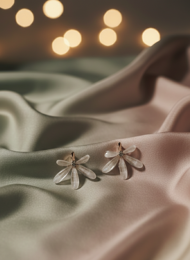 Moonlit Jasmine Studs