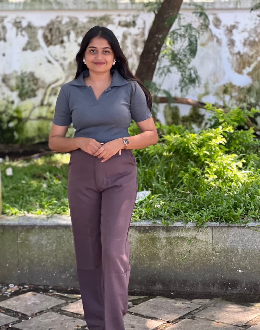 Mauve High Rise trousers