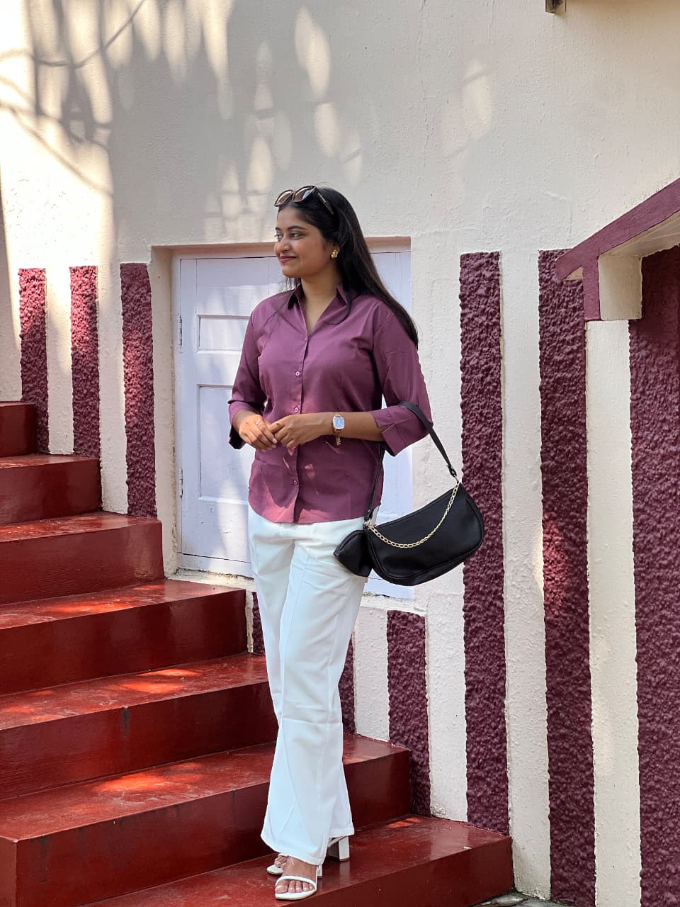 Pristine white High rise Trousers