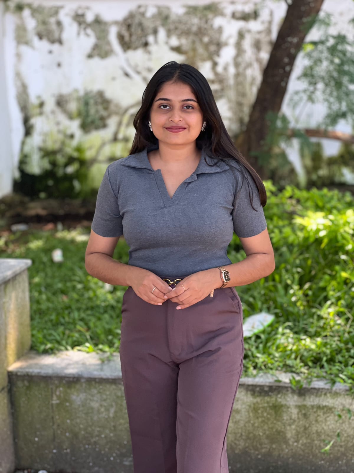 Mauve High Rise trousers