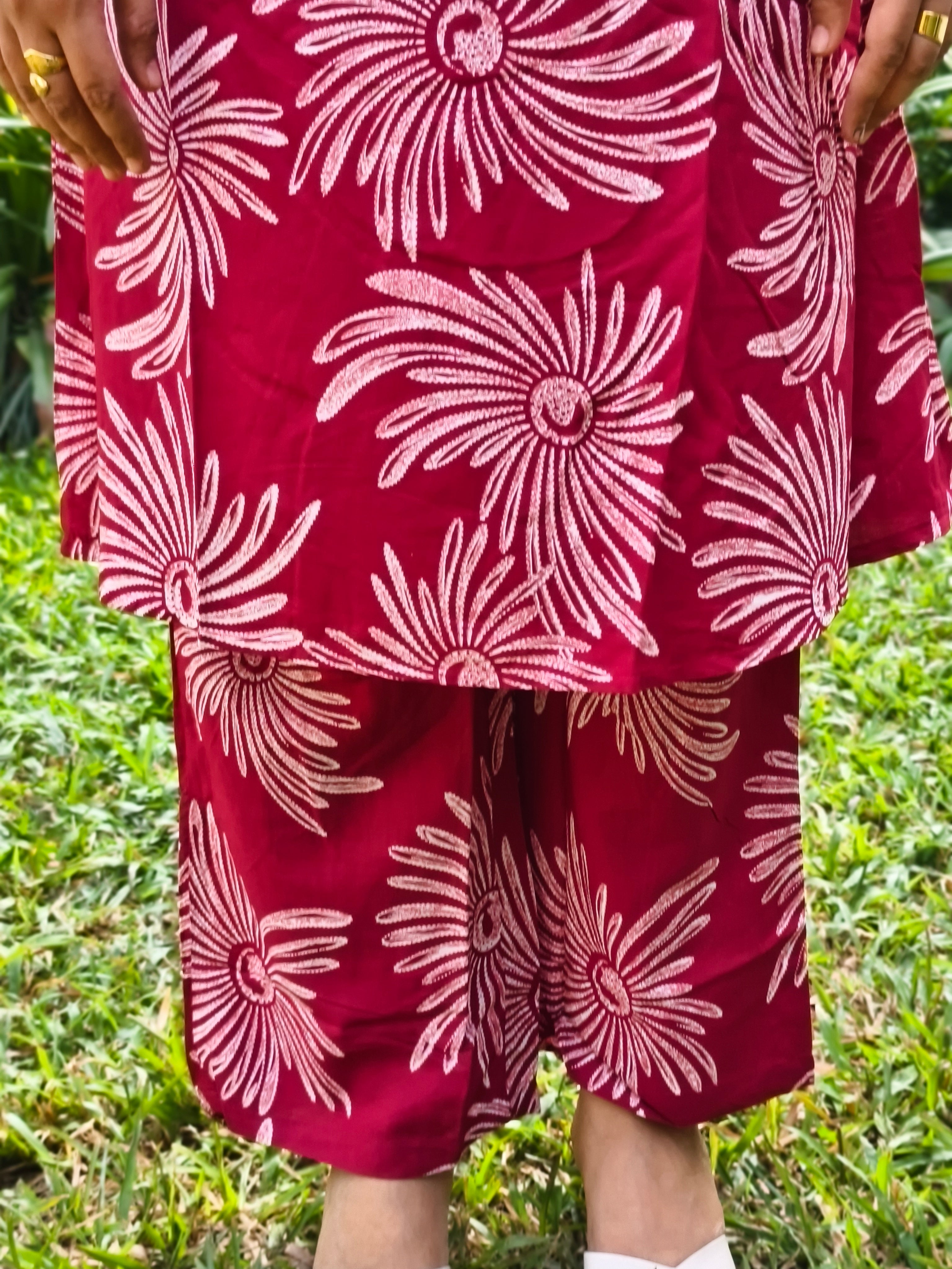 Maroon Petal Co-ord