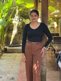 Brown High Rise Trousers
